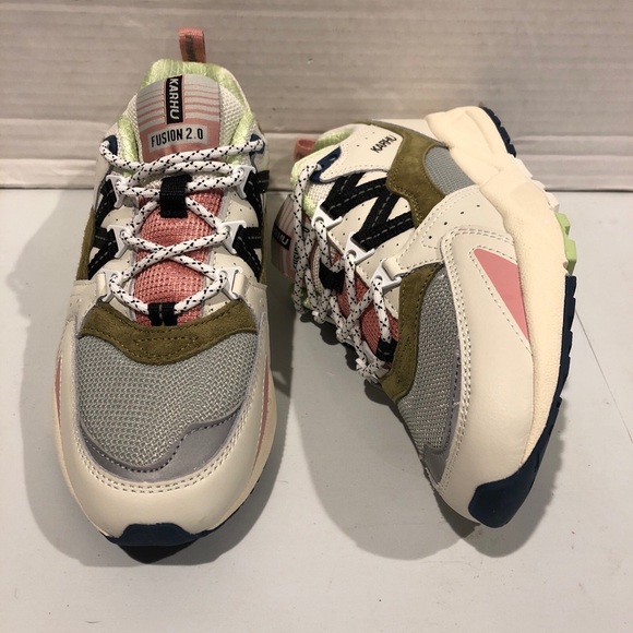 Karhu Other - Mens Karhu Fusion 2.0 F804118 Lily White / Green Moss Shoes